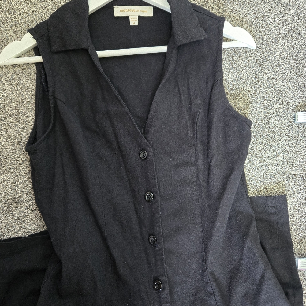 Montagut Black Vest Dress